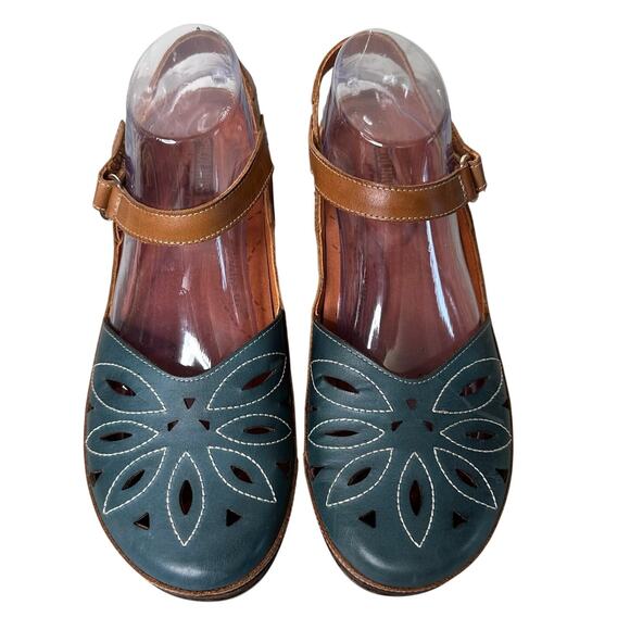 Pikolinos Segovia W1j I16 | Scarpe Mary Jane Donna In Pelle | Tacco A Blocco 5,5 Cm | Fibbia Laterale | Made In Spain
